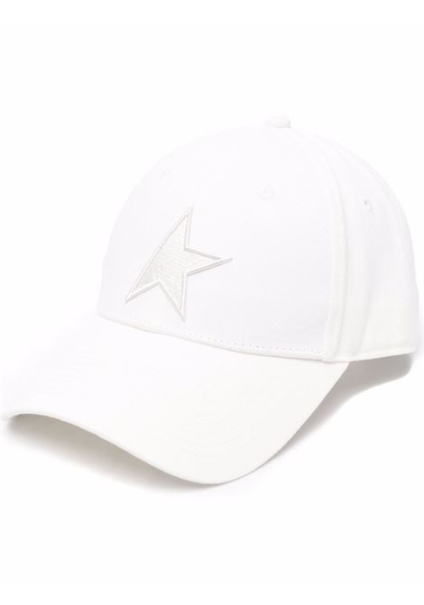 Cappello da baseball con stella ricamata in bianco - GOLDEN GOOSE unisex